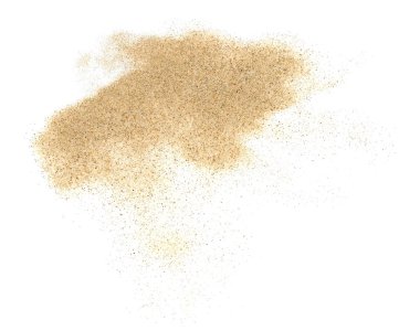 yığın çöl kumu beyaz arkaplanda izole