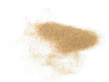 yığın çöl kumu beyaz arkaplanda izole