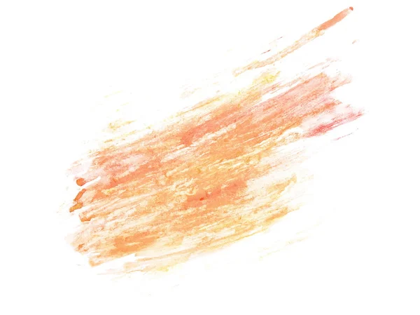 Фото жовтого червоного пензля штрихи акварель ізольовані на білому тлі — стокове фото