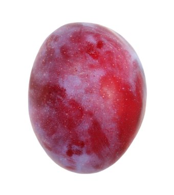 taze Erik izole kırpma yolu ile beyaz arka plan üzerinde