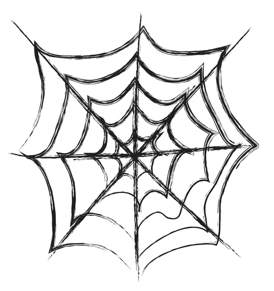 Doodle spider web,  illustration — Stock Photo, Image