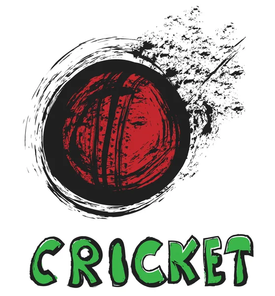 Doodle bola cricket ilustração — Fotografia de Stock