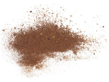 kırpma yolu ile beyaz arka plan üzerinde izole makro yığın toprak