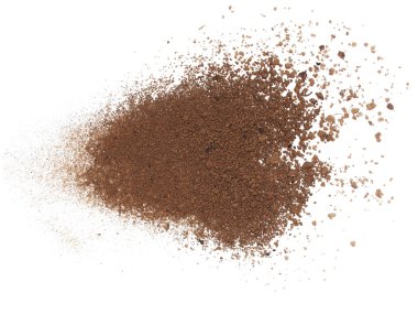 kırpma yolu ile beyaz arka plan üzerinde izole makro yığın toprak