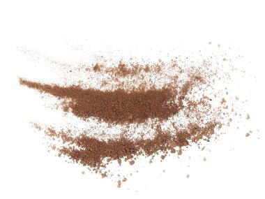 kırpma yolu ile beyaz arka plan üzerinde izole makro yığın toprak