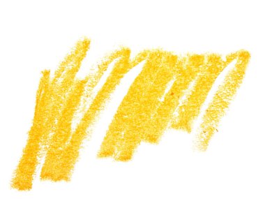 Fotoğraf taranmış grunge sarı balmumu pastel pastel boya spot beyaz arka plan üzerinde izole