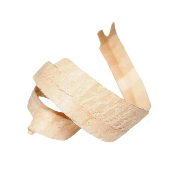 Wood shavings isolated on white background, with clipping path — Stock Photo, Image