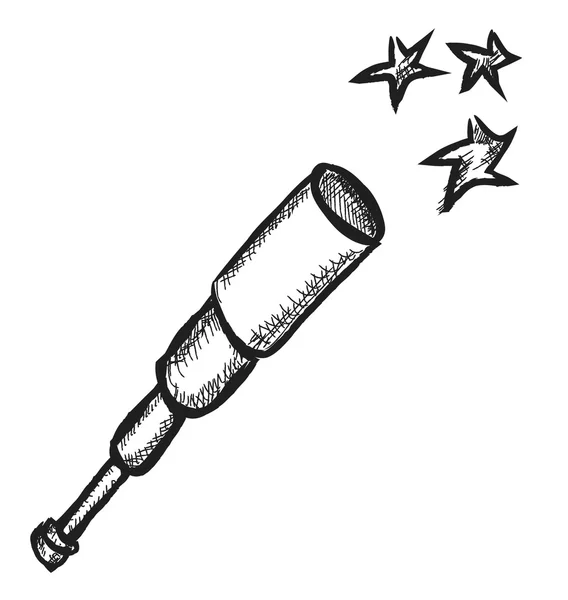 Doodle telescope — Stock Photo, Image