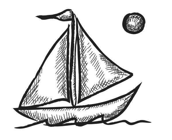 Sailboat doodle — Stock Photo, Image