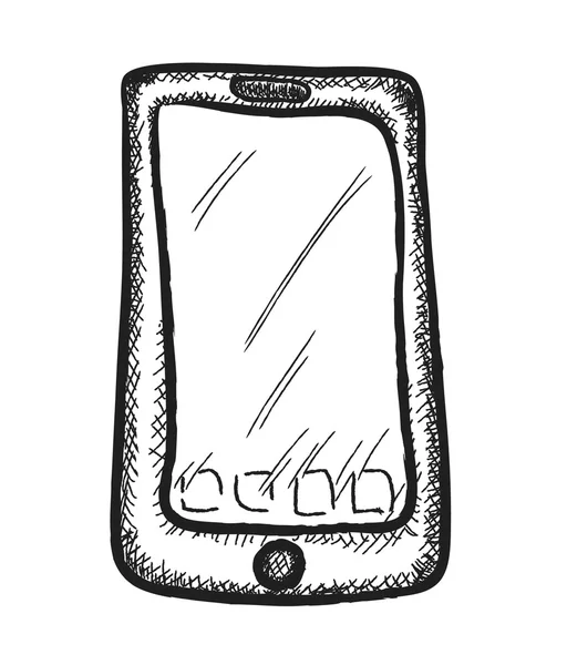 Doodle mobilní telefon — Stock fotografie