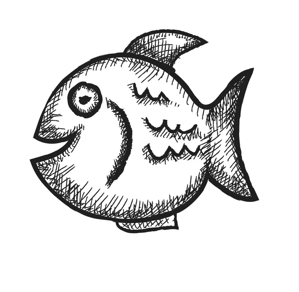 Doodle fish — Zdjęcie stockowe