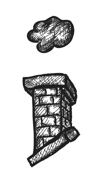 Doodle chimney — Stock Photo, Image