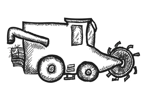 Doodle combină recoltarea grâului — Fotografie, imagine de stoc