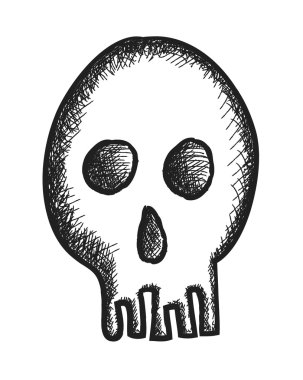 kafatası, illüstrasyon simge doodle