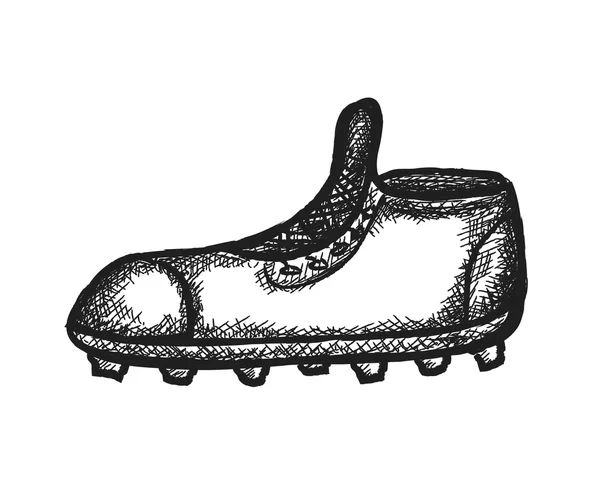 Doodle spiked football shoe, illustration icon — Stock Photo, Image