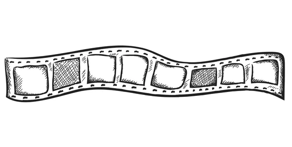 Film şeridi, illüstrasyon simge doodle — Stok fotoğraf