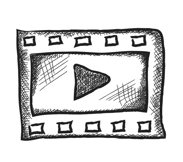 Doodle film strip, iconb ilustración — Foto de Stock