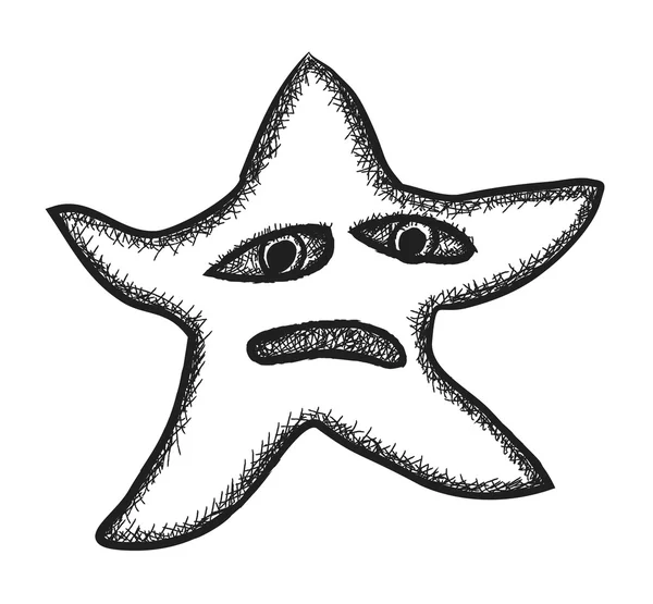Doodle εικονίδιο αστεριού, εικονογράφηση — Φωτογραφία Αρχείου
