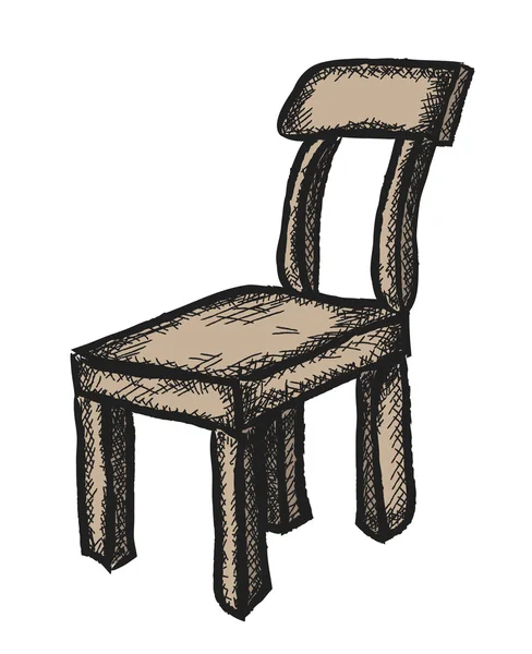 Doodle wooden chair — Stock Photo, Image