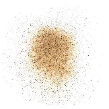 yığın çöl kumu beyaz arkaplanda izole