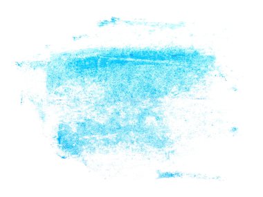 Fotoğraf mavi grunge fırça darbeleri yağlı boya beyaz arka plan üzerinde izole