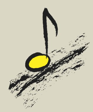 müzik kavramı müzik notu, tasarım logo