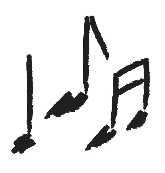 Musical note isolated on white backgrounds, illustration — Stock Photo, Image