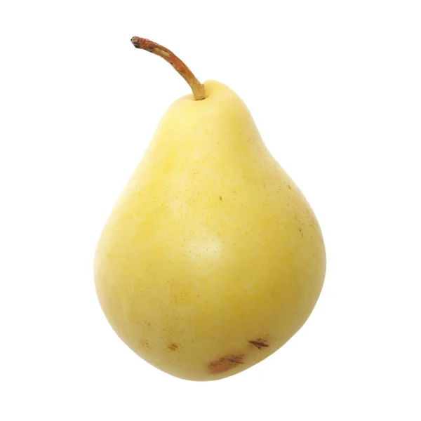Ripe yellow pear isolated on white background — Stock Photo, Image