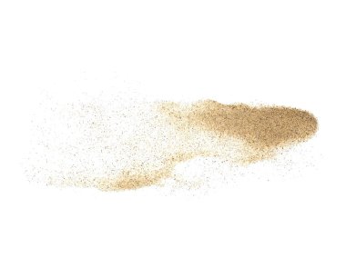 yığın çöl kumu beyaz arkaplanda izole