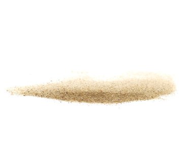 yığın çöl kumu beyaz arkaplanda izole