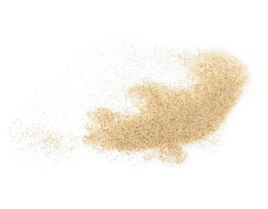 yığın çöl kumu beyaz arkaplanda izole