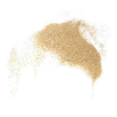 yığın çöl kumu beyaz arkaplanda izole