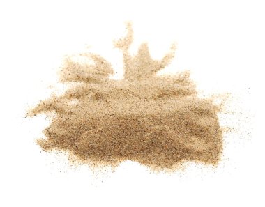 yığın çöl kumu beyaz arkaplanda izole