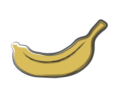 muz, illüstrasyon simge doodle