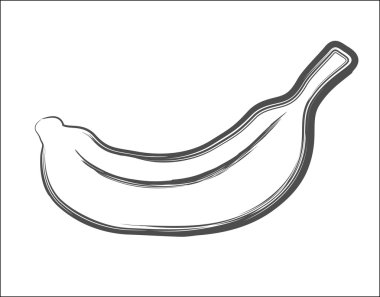 muz, illüstrasyon simge doodle