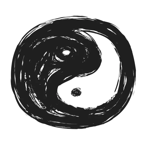 Yin yang símbolo, ícone de ilustração — Fotografia de Stock