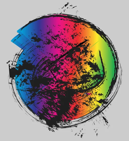 Brush stroke färg cirkla textureee — Stockfoto