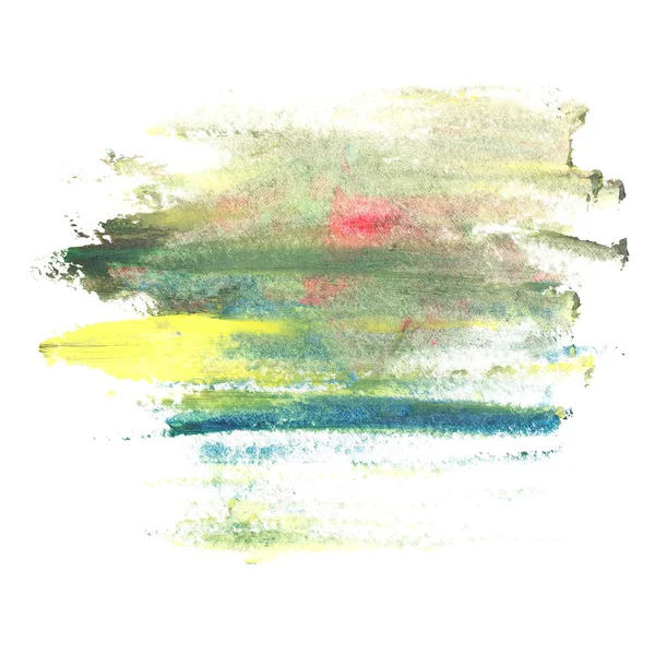 Φωτογραφία χρώματος grunge πινέλο εγκεφαλικά επεισόδια λαδομπογιά απομονώνονται σε λευκό φόντο — Φωτογραφία Αρχείου
