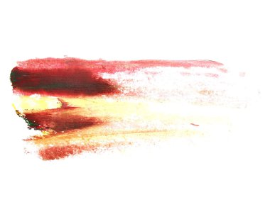 Fotoğraf Kırmızı Sarı grunge fırça darbeleri beyaz arka plan üzerinde izole boya petrol