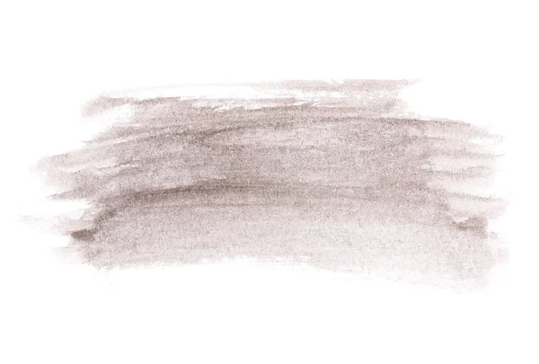 Фото чорний акварельний ручний пензлик ізольований на білому тлі, текстура гранжевого паперу — стокове фото