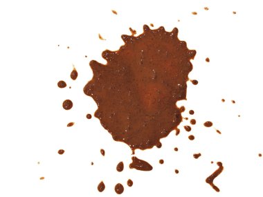 kırpma yolu ile beyaz arka plan üzerinde izole damla püskürtülür çamur