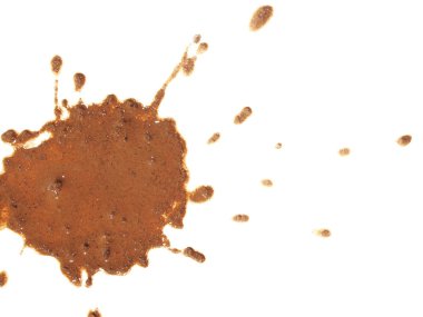 kırpma yolu ile beyaz arka plan üzerinde izole damla püskürtülür çamur