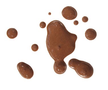 kırpma yolu ile beyaz arka plan üzerinde izole damla püskürtülür çamur