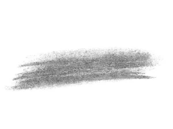 Fekete akvarell kézzel festett ecsetvonások elszigetelt fehér background, grunge papír textúra, (a Vágógörbe) — Stock Fotó
