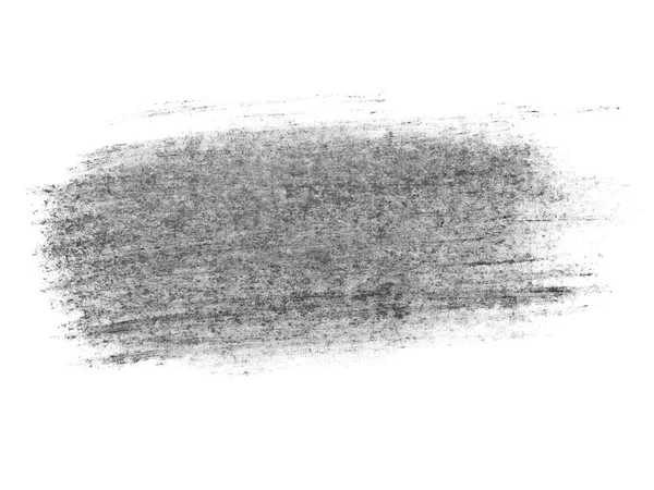 Black watercolor hand painted brush strokes isolated on white background, grunge paper texture, (with clipping path) — Stock Photo, Image