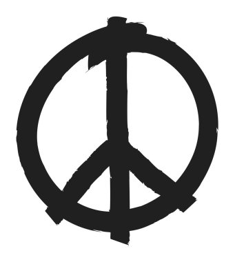 elle çizilmiş barış işareti