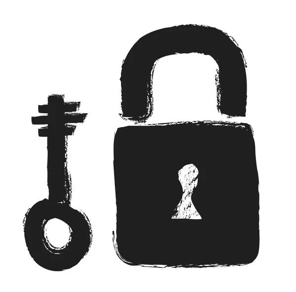 Lock and key  icon, design element — Stock Photo, Image