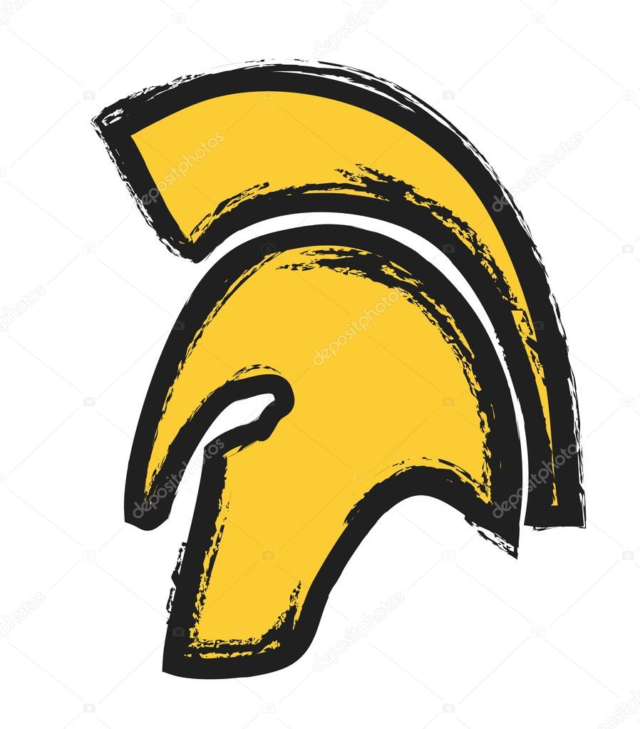 Roman helmet logo, symbol, icon,  design element