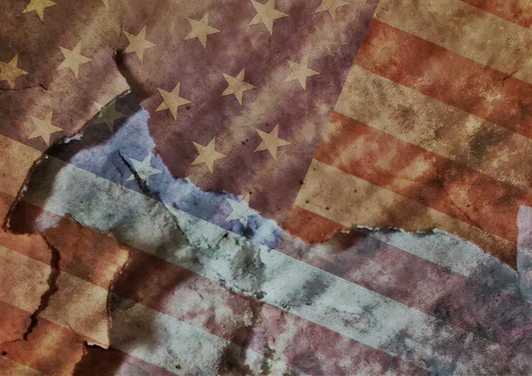 Old grunge USA flag background and texture — Stock Photo, Image