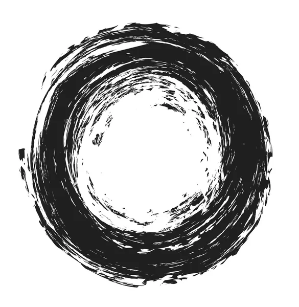 Cirkel grunge kwast, logo ontwerpelement, penseelstreek — Stockfoto